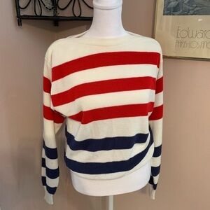 Vintage Rendale Striped Nautical boat neck Women's Sweater old money